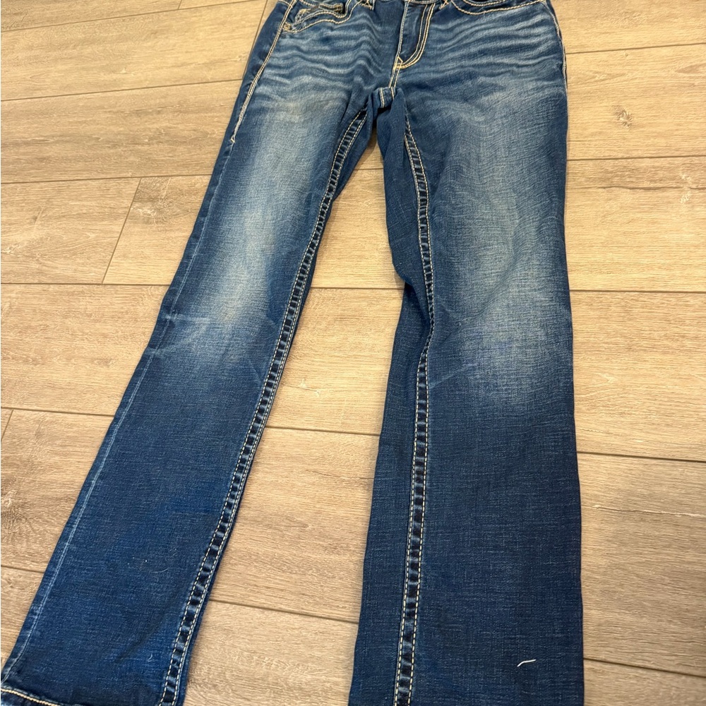 Buckle Black Blue Denim Jeans